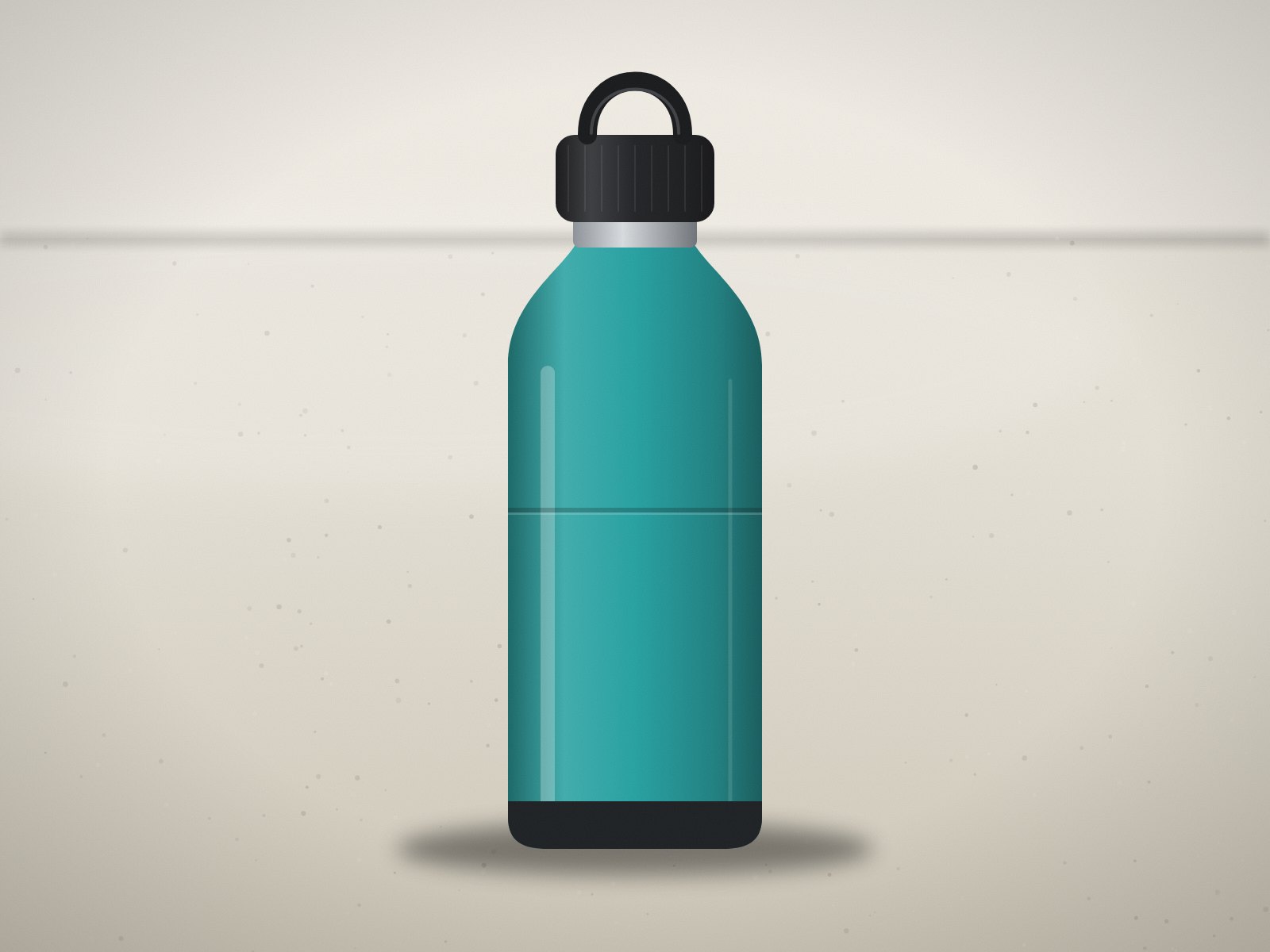 Teal steel water bottle